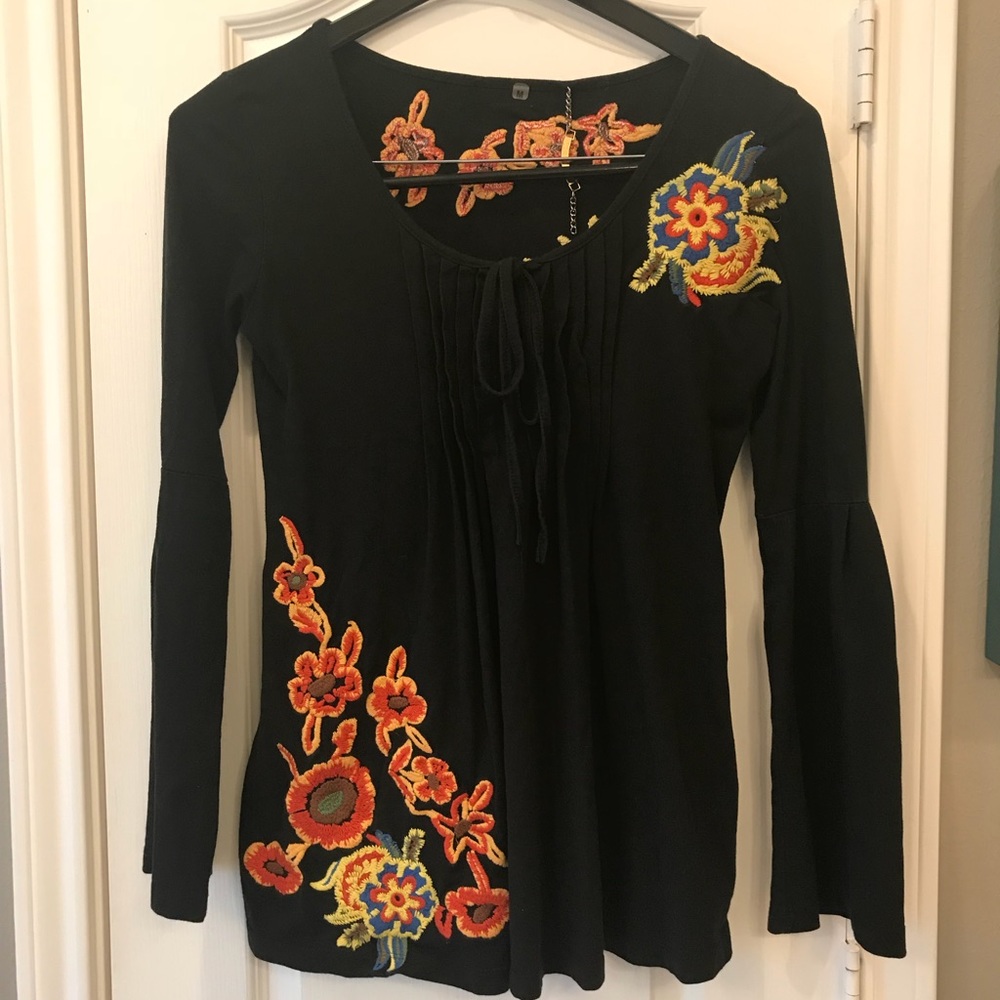 Black Tunic w/ appliqué